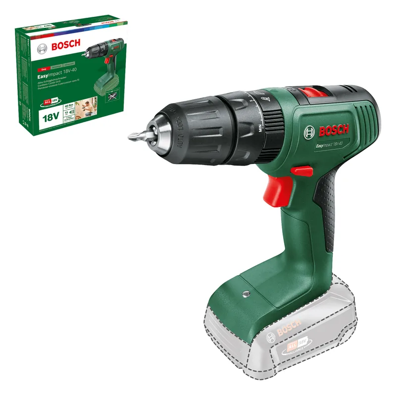 Perceuse-visseuse à percussion sans fil Bosch EasyImpact 18V-40 (2 batteries 2,0 Ah)