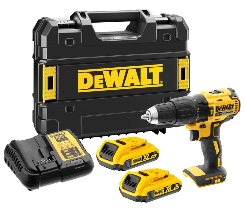 Perceuse-visseuse à percussion DeWalt DCD778D2T XR 18V Brushless (2 batteries 2,0 Ah, TSTAK)